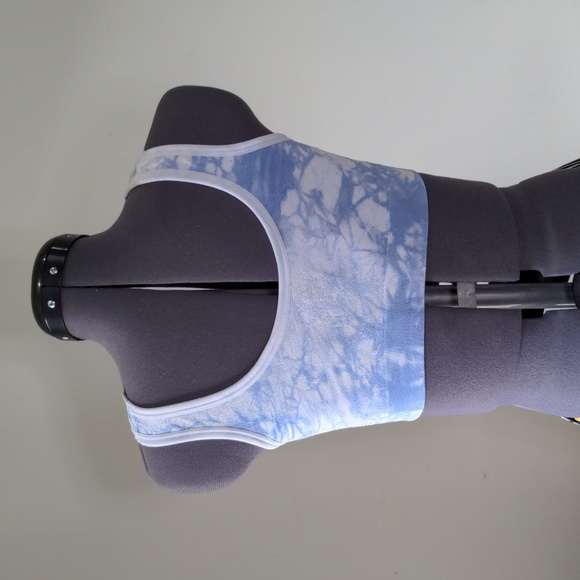 Jockey bralette, white and blue tie-dye, size medium - Picture 2 of 5